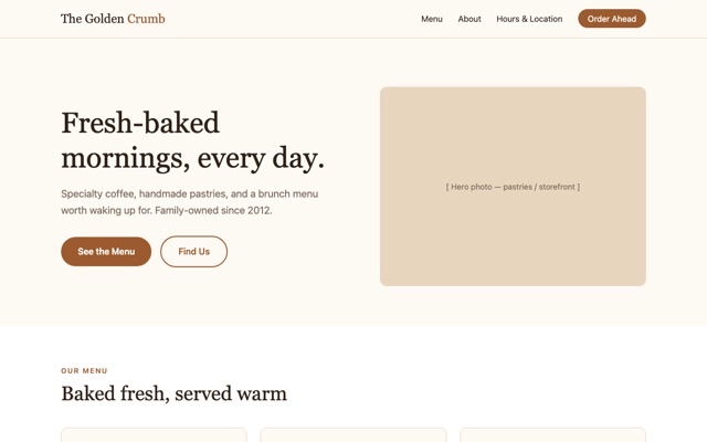 Café template