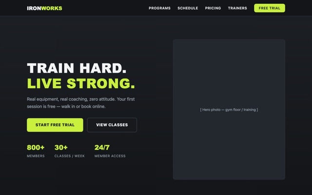 Gym template