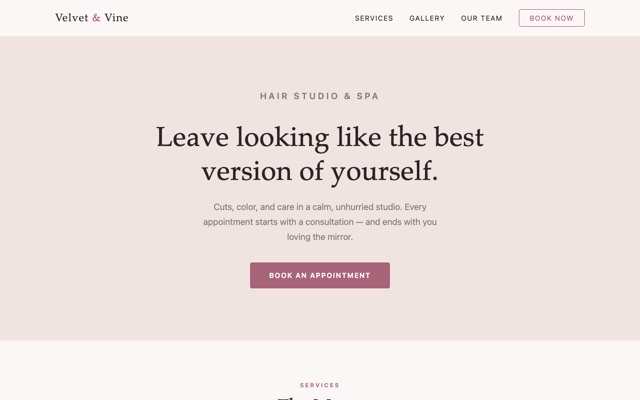 Salon template
